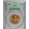 Image 1 : 1892 $10 MS62 PCGS
