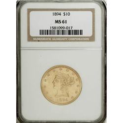 1894 $10 MS61 NGC