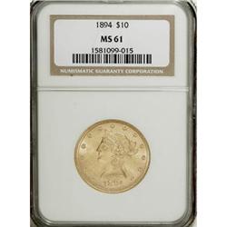1894 $10 MS61 NGC