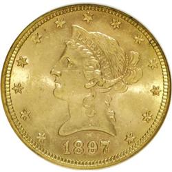 1897 $10 MS62 NGC