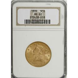 1899 $10 MS62 NGC
