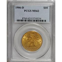 1906-D $10 MS62 PCGS