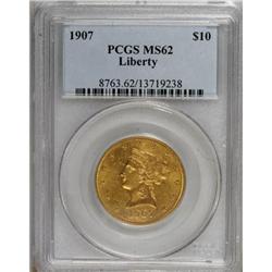 1907 $10 MS62 PCGS