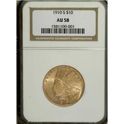 1910-S $10 AU58 NGC