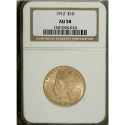 1912 $10 AU58 NGC