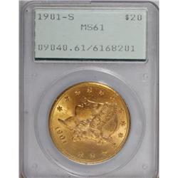 1901-S $20 MS61 PCGS