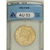 1902-S $20 AU53 ANACS
