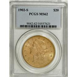 1902-S $20 MS62 PCGS