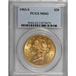 1903-S $20 MS62 PCGS