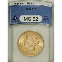 1904 $20 MS62 ANACS