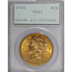 1904 $20 MS63 PCGS