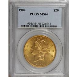 1904 $20 MS64 PCGS