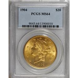 1904 $20 MS64 PCGS