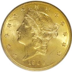 1904 $20 MS64 PCGS