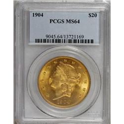 1904 $20 MS64 PCGS