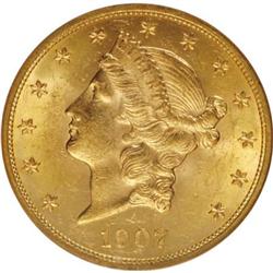 1907-D $20 MS62 NGC