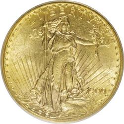 1909/8 $20 AU58 PCGS