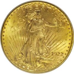 1922 $20 MS64 PCGS