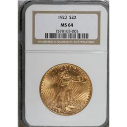 1923 $20 MS64 NGC