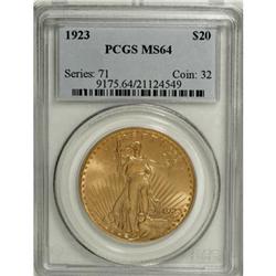 1923 $20 MS64 PCGS