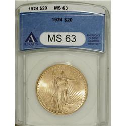 1924 $20 MS63 ANACS