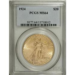 1924 $20 MS64 PCGS