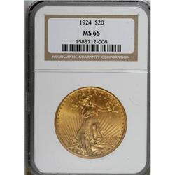 1924 $20 MS65 NGC