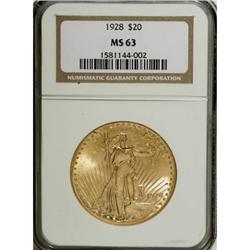 1928 $20 MS63 NGC