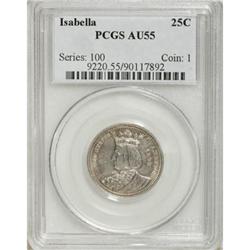 1893 25C Isabella Quarter AU55 PCGS