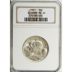 1921 50C Alabama MS64 NGC