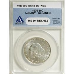 1936 50C Albany MS60 ANACS