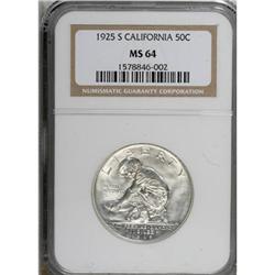 1925-S 50C California MS64 NGC