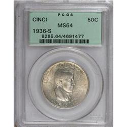 1936-S 50C Cincinnati MS64 PCGS