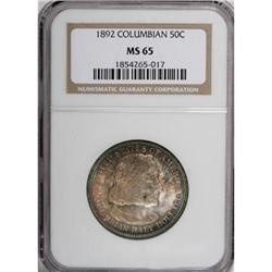 1892 50C Columbian MS65 NGC