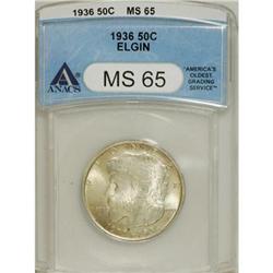 1936 50C Elgin MS65 ANACS