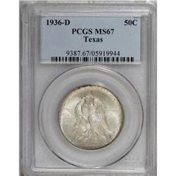 1936-D 50C Texas MS67 PCGS