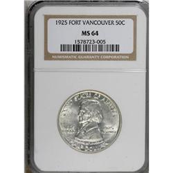 1925 50C Vancouver MS64 NGC