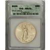 Image 1 : 2000 G$50 One-Ounce Gold Eagle MS70 ICG