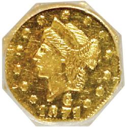 1871 25C BG-767 MS62 NGC