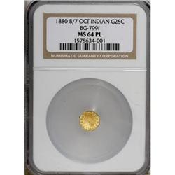 1880/70 25C BG-799 I MS64 NGC