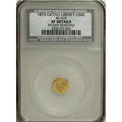 1873 50C Liberty Octagonal 50 Cents, BG-928, Low R.6,
