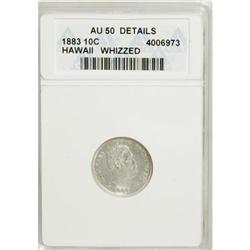 1883 10C Hawaii Ten Cents AU50 ANACS