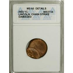 LINCOLN 1C Brown MS60 ANACS