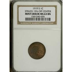 1919-S 1C Brown MS63 NGC