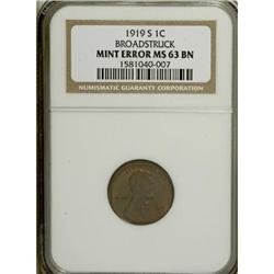 1919-S 1C Brown MS63 NGC