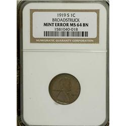 1919-S 1C Brown MS64 NGC