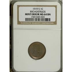 1919-S 1C Brown MS64 NGC