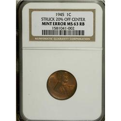 1945 1C Brown MS63 NGC