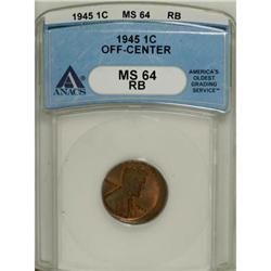 1945 1C Red and Brown MS64 ANACS