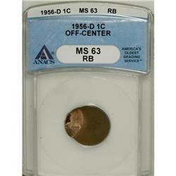 1956-D 1C Red and Brown MS63 ANACS